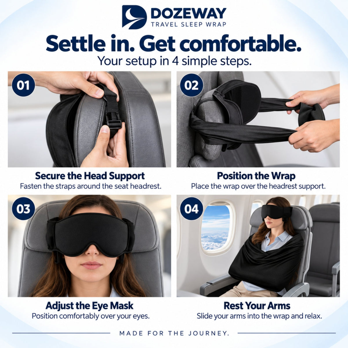 Travel sleep set in use
