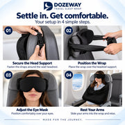 Travel sleep set in use
